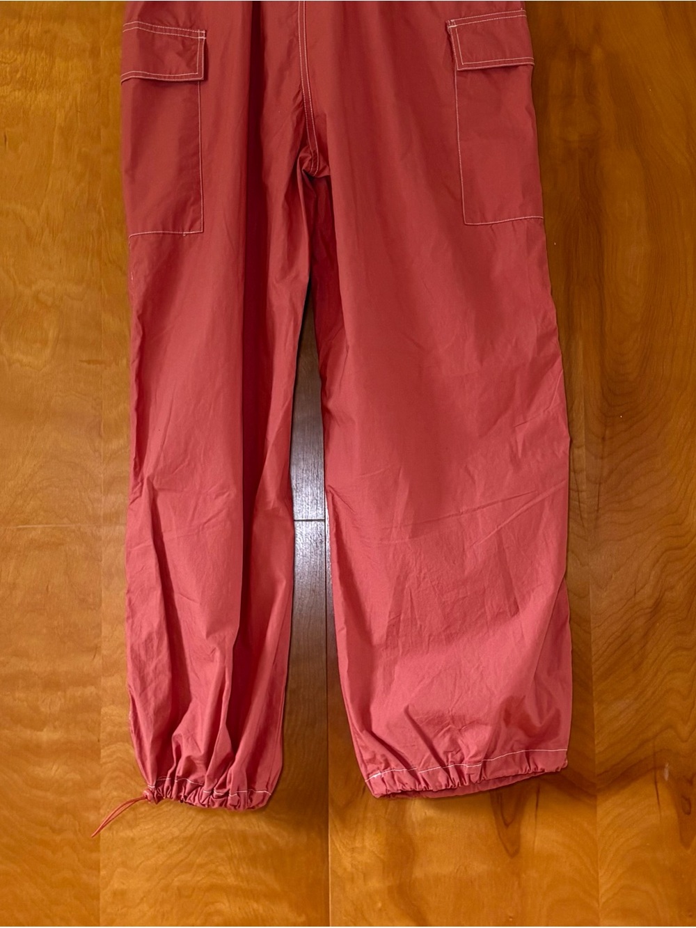 HUNTER & BROWN Women's Cargo Jumpsuit - Coral size L - Picture 7 of 10